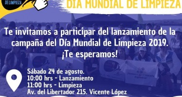 En Vicente López se realizará el lanzamiento de la campaña “Día Mundial de Limpieza”