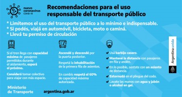 Protocolo para el uso responsable del transporte público