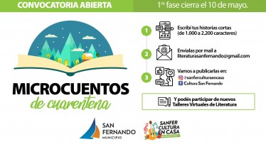 San Fernando convoca a escribir “Microcuentos de Cuarentena”