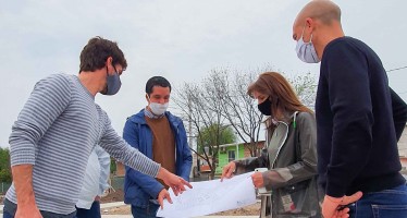 San Fernando trabaja en la construcción de una plaza en el barrio San Martín