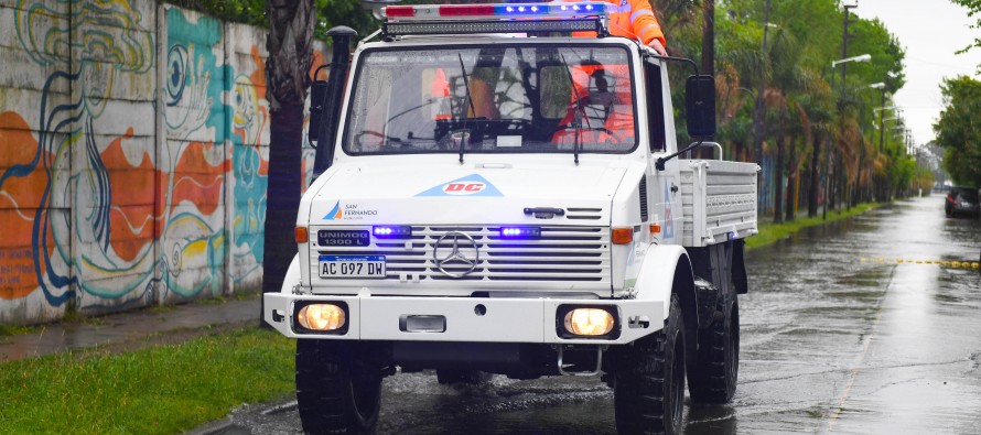 El Municipio de San Fernando realizó tareas preventivas frente al alerta por tormentas y sudestada