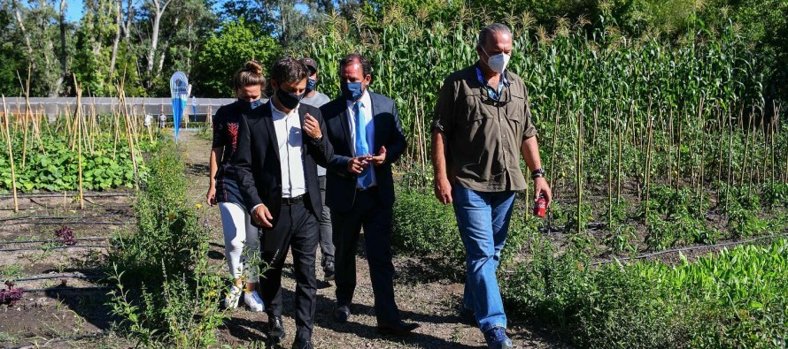 Kicillof y Berni recorrieron la huerta agroecológica de Ingeniero Maschwitz