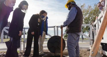 AySA inauguró el aliviador cloacal Roca de Vicente López