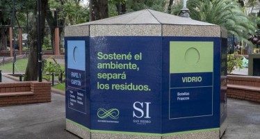 San Isidro instaló un ecopunto para la separación de residuos en la plaza 9 de Julio