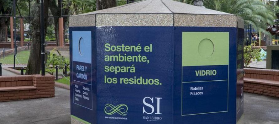 San Isidro instaló un ecopunto para la separación de residuos en la plaza 9 de Julio