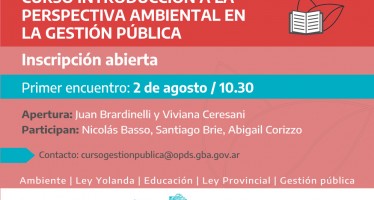 La Provincia lanza la cuarta edición del curso “Introducción a la perspectiva ambiental en la gestión pública”