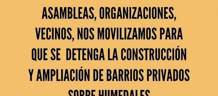 “Carpinchada en Nordelta” contra la ampliación de barrios privados sobre los humedales