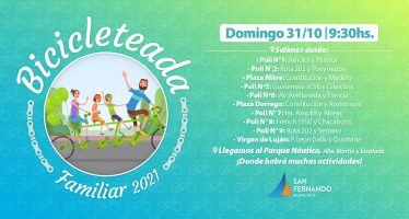 San Fernando: Se viene la Bicicleteada Familiar 2021