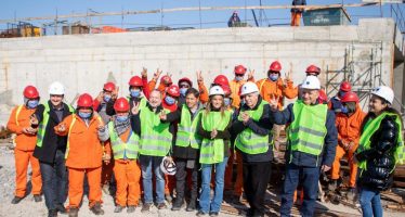 Malena Galmarini y Axel Kicillof visitaron la mega obra del Sistema Riachuelo