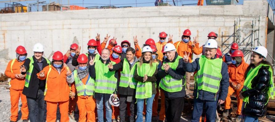 Malena Galmarini y Axel Kicillof visitaron la mega obra del Sistema Riachuelo