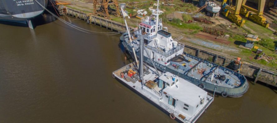 Se reparó un pontón para el mantenimiento de vías fluviales del Delta