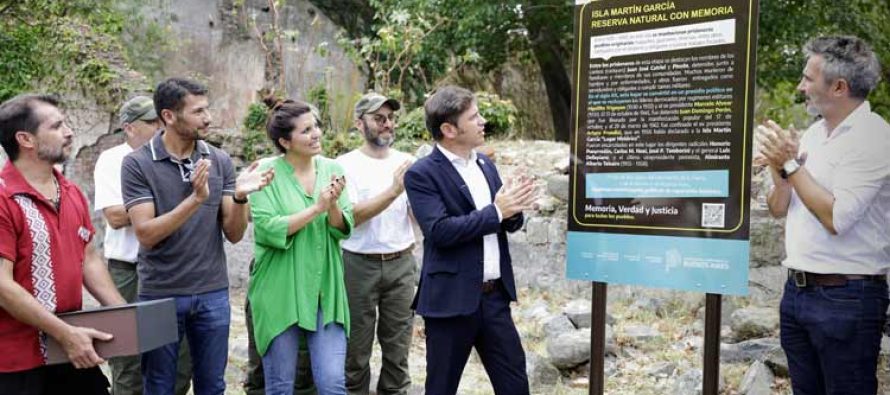 Isla Martin García: Kicillof inauguró una usina y recorrió el Parque Fotovoltáico