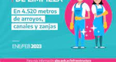 Se limpiaron 4.520 metros de arroyos, canales y zanjas de Tigre y Vicente López