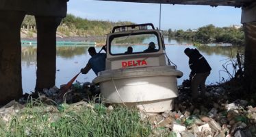 Operativo de limpieza en el arroyo “El Claro” en Tigre