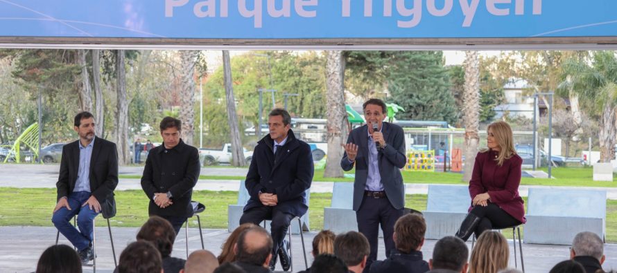 Desde San Martín, Massa, Katopodis y Kicillof inauguraron cinco obras en simultáneo