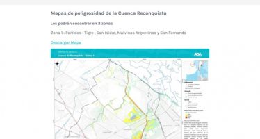 La Provincia suma los mapas de peligrosidad de la Cuenca del Río Reconquista