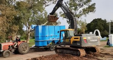 Avanza la obra de agua en la Isla Martín García