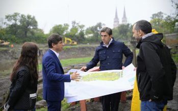 Kicillof y Boto recorrieron los avances de las obras del Río Luján