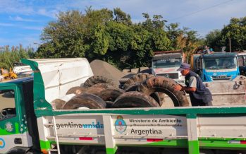 Escobar: se reciclaron 3240 kilos de neumáticos en desuso provenientes de vehículos municipales