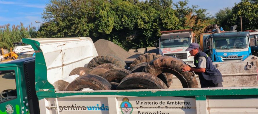 Escobar: se reciclaron 3240 kilos de neumáticos en desuso provenientes de vehículos municipales