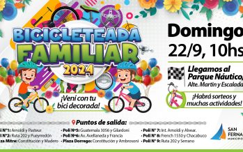 San Fernando: este domingo se realiza la Bicicleteada Familiar 2024