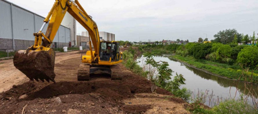 Comenzaron las obras en la ribera del Río Reconquista altura Moreno