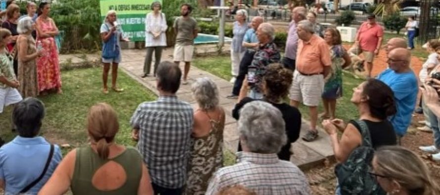 Vecinos de Vicente López se oponen a las obras de remodelación de la plaza histórica de la ciudad