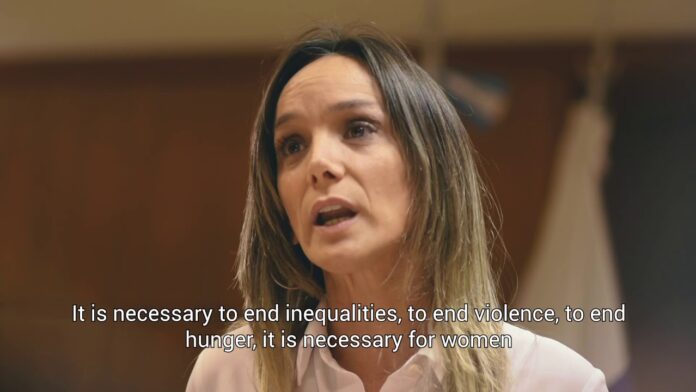Malena Galmarini brindó un mensaje en la Conferencia Internacional